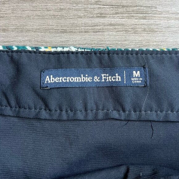 Abercrombie & Fitch Plaid Mini Skirt Front Zipper Micro Houndstooth Size M - Picture 2 of 4